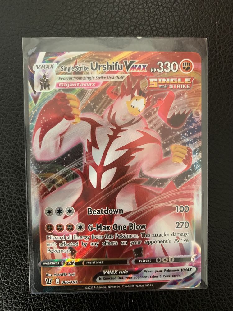 Pokemon karta single strike urshifu vmax 086/163 battle styles