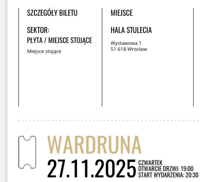 Bilet na koncert Wardruna