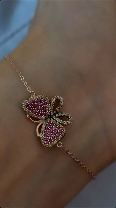 Pulseira em prata borboleta