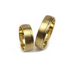 Obrączki ślubne klasyczne z nacięciem matowane szerokie 6mm goldrun