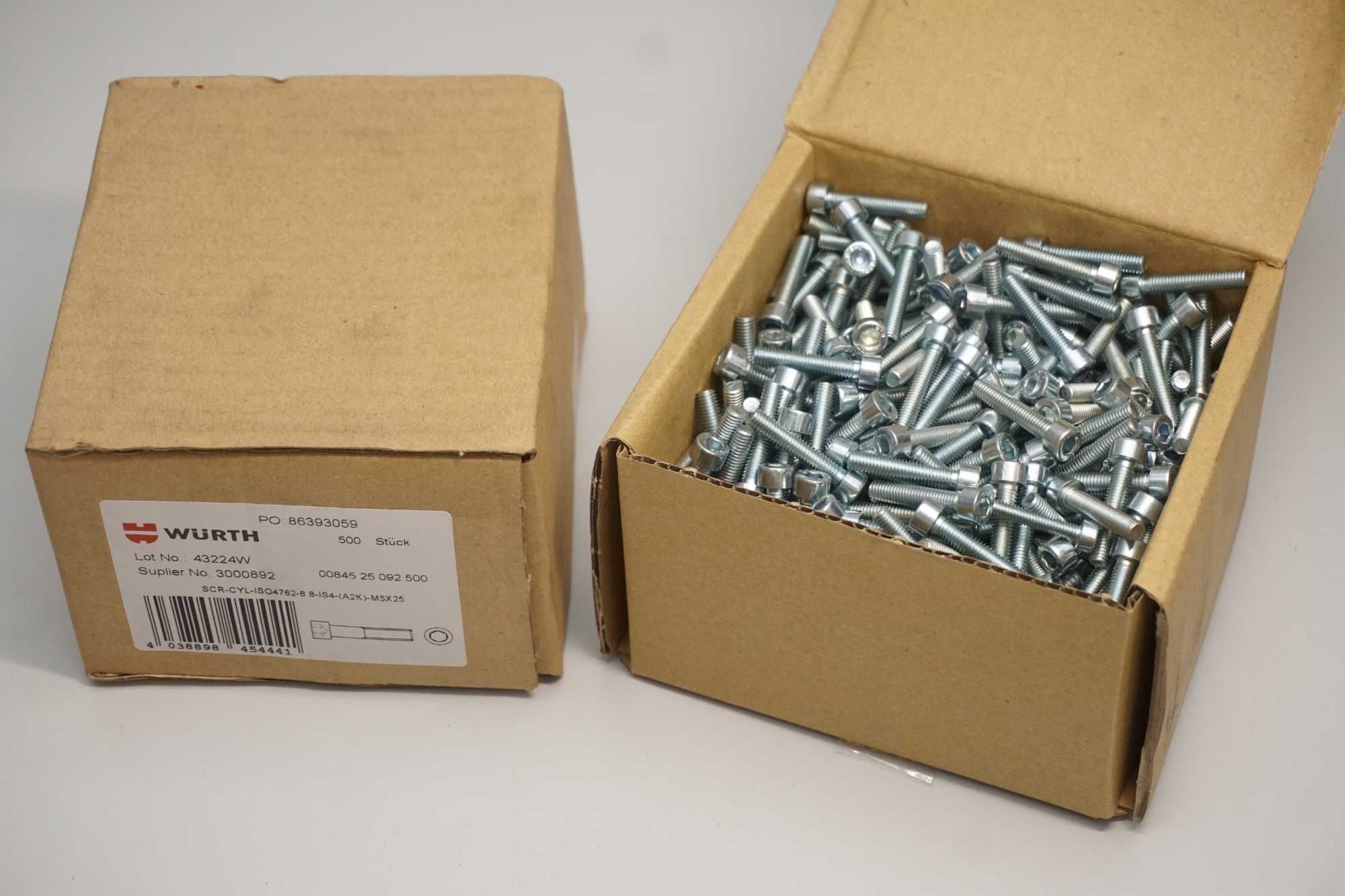 Śruby Nakrętki  Wurth, Rawplug, Keller - od M5 do M12 - 8,8-10.9 na kg