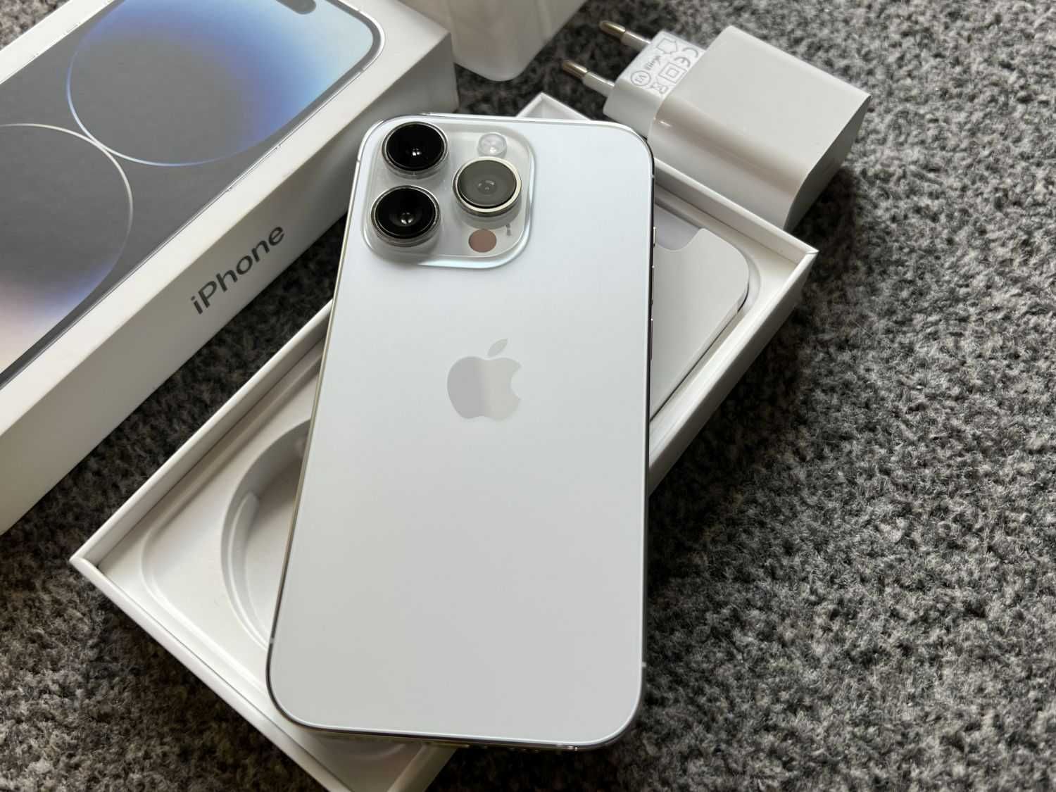 iPhone 14 Pro 1TB 1024GB SILVER WHITE BIAŁY Bat98%+ SZKŁO FV23%