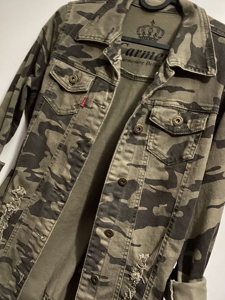 Jaqueta jeans militar