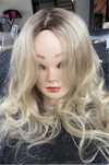 Toper wig mikroskóra treska dopinka naturalne malezja 50 cm blond