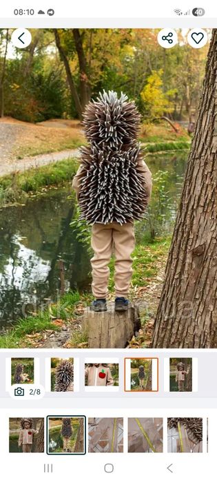 Їжачок, карнавальний костюм, оренда, здача