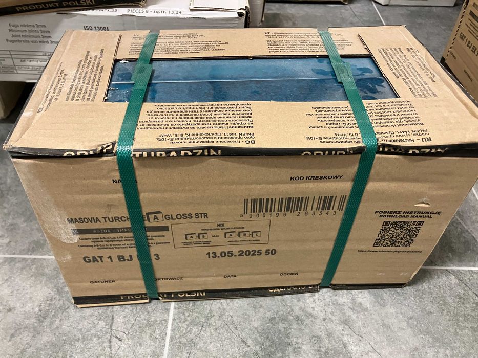 Płytka ścienna Masovia turchese STR 29,8x7,8x1 GAT.1