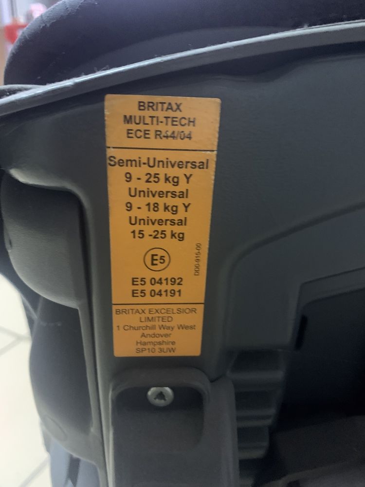 Cadeira Auto Britax (Volvo) multi teck 9-25kg