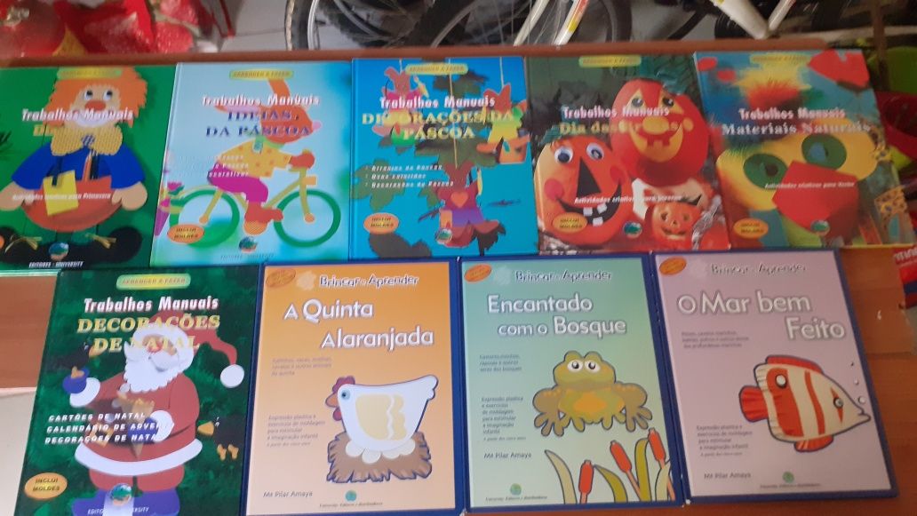 Livros para os mais pequenos sobre actividades, pintura, manualidades,