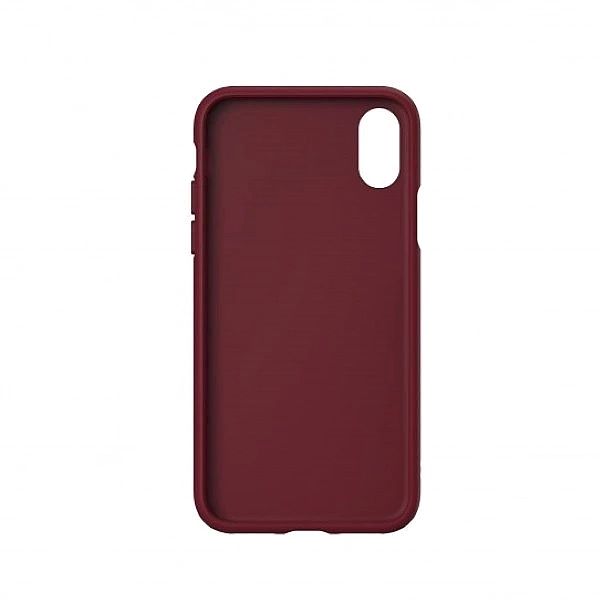 Etui Adidas OR Moulded PU Suede na iPhone X / XS - burgundowe