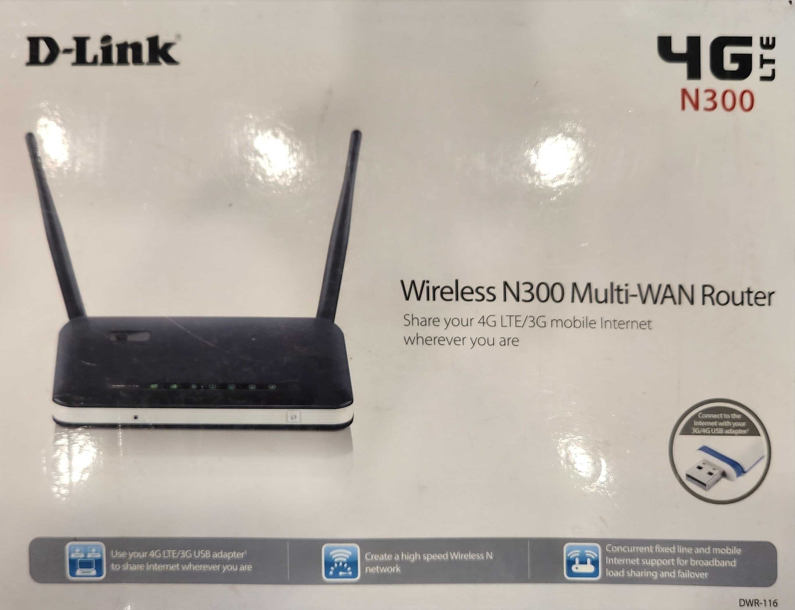 D-Link N300 DWR-116 router z modemem