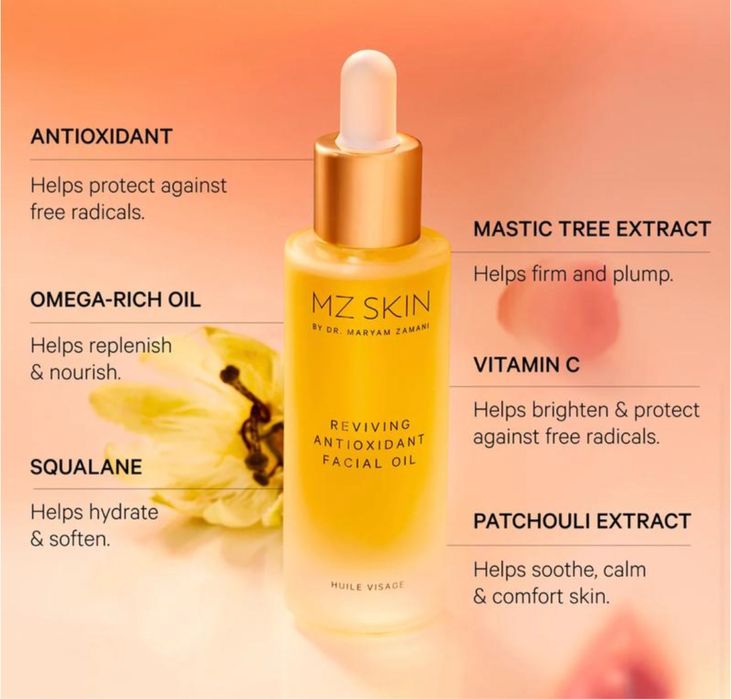 Відновлююча антиоксидантна олія для обличчя mz skin facial oil