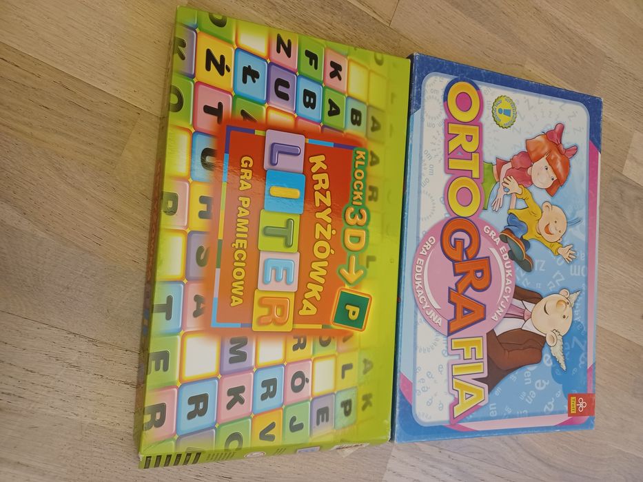 Gry ortograficzne cwiczace czytanie 2 szt 7+