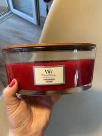 Woodwick Pomegranate aроматична свічка з дерев'яним гнітом