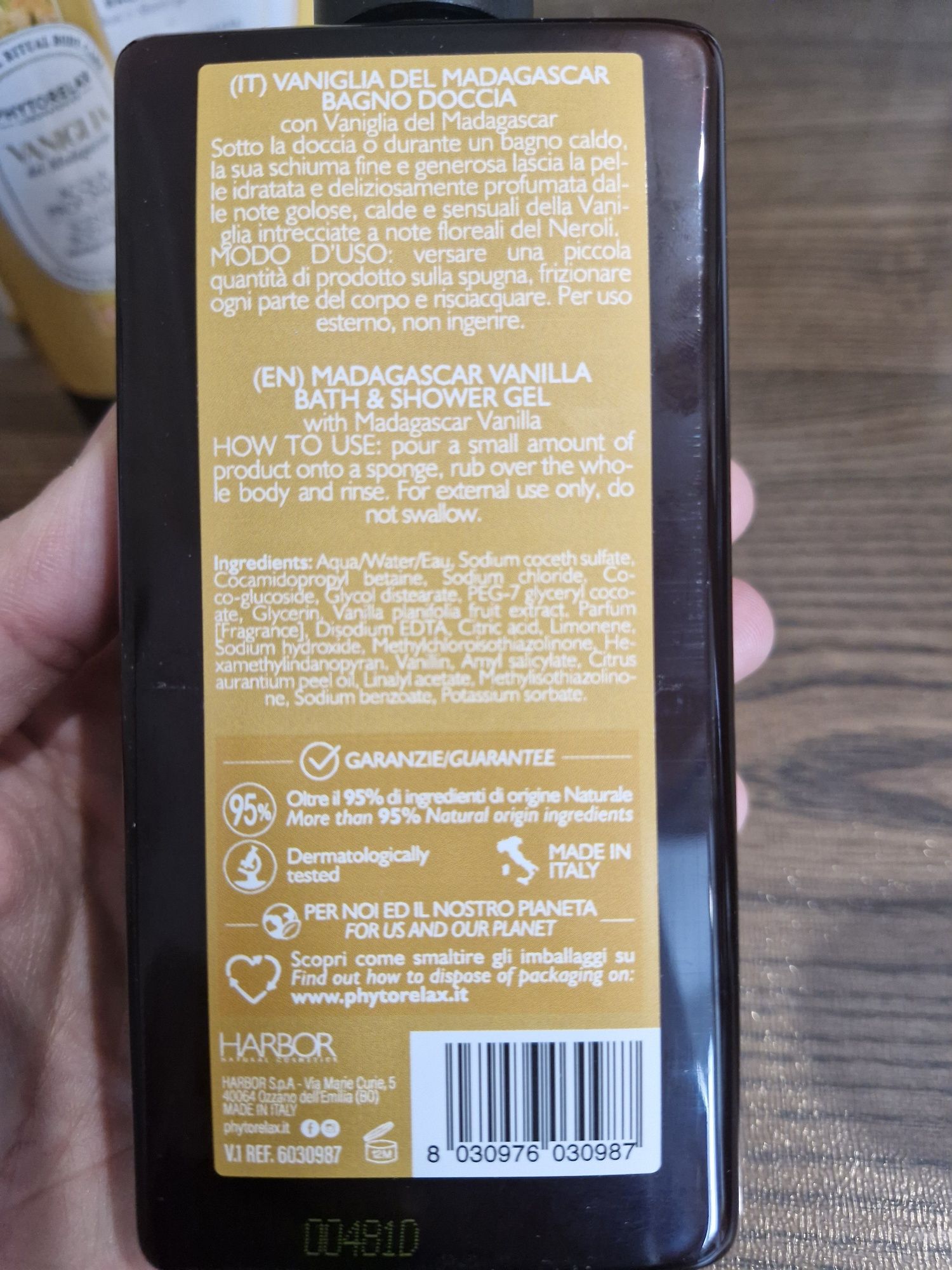 Набір Phytorelax Laboratories Vaniglia Гель 250 мл + спрей тіла 150 мл