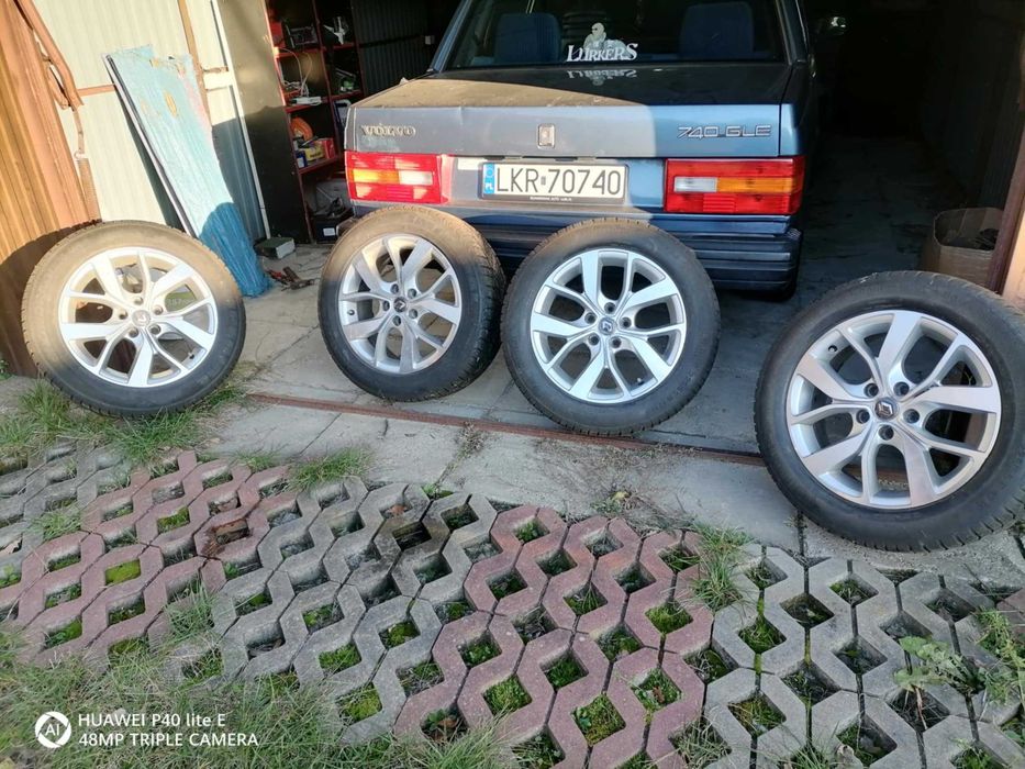 koła alufelgi opony zimowe 17 cali 5x114,3 renault tpms stan bdb 2020r