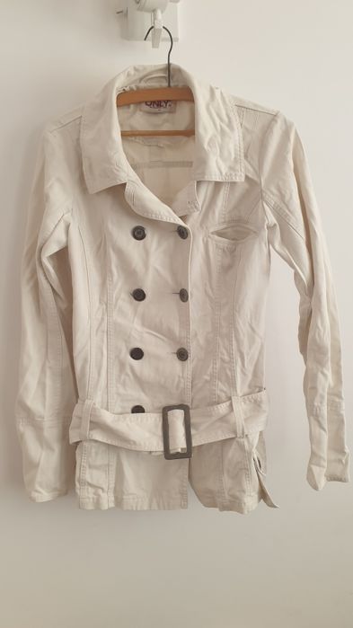 Płaszczyk ecru  damski