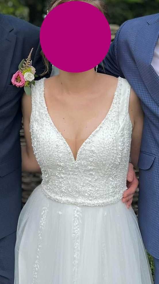 Suknia ślubna Dama Couture kolor ivory śmietankowy