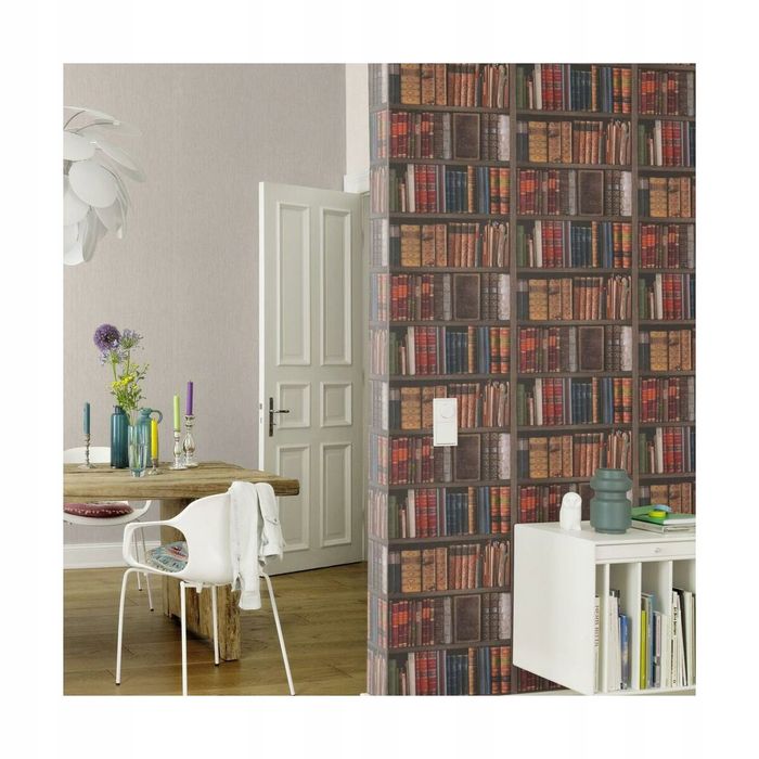 Tapeta Książki Biblioteka 934809 Brązowa Papierowa