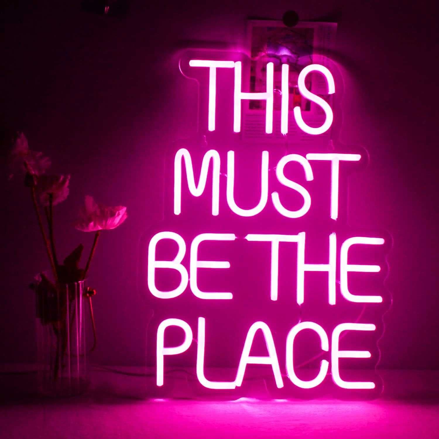 Letreiro Luminoso Néon LED em Acrílico " This Must Be The Place "