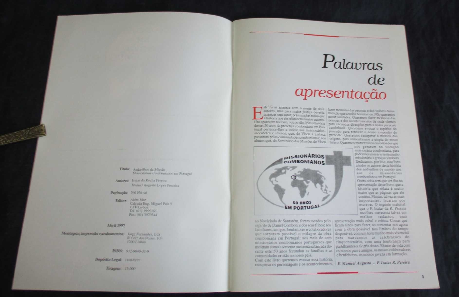 Livro Andarilhos da Missão Missionários Combonianos em Portugal