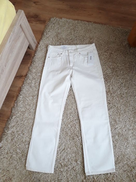 H&M nowe spodnie damskie białe straight