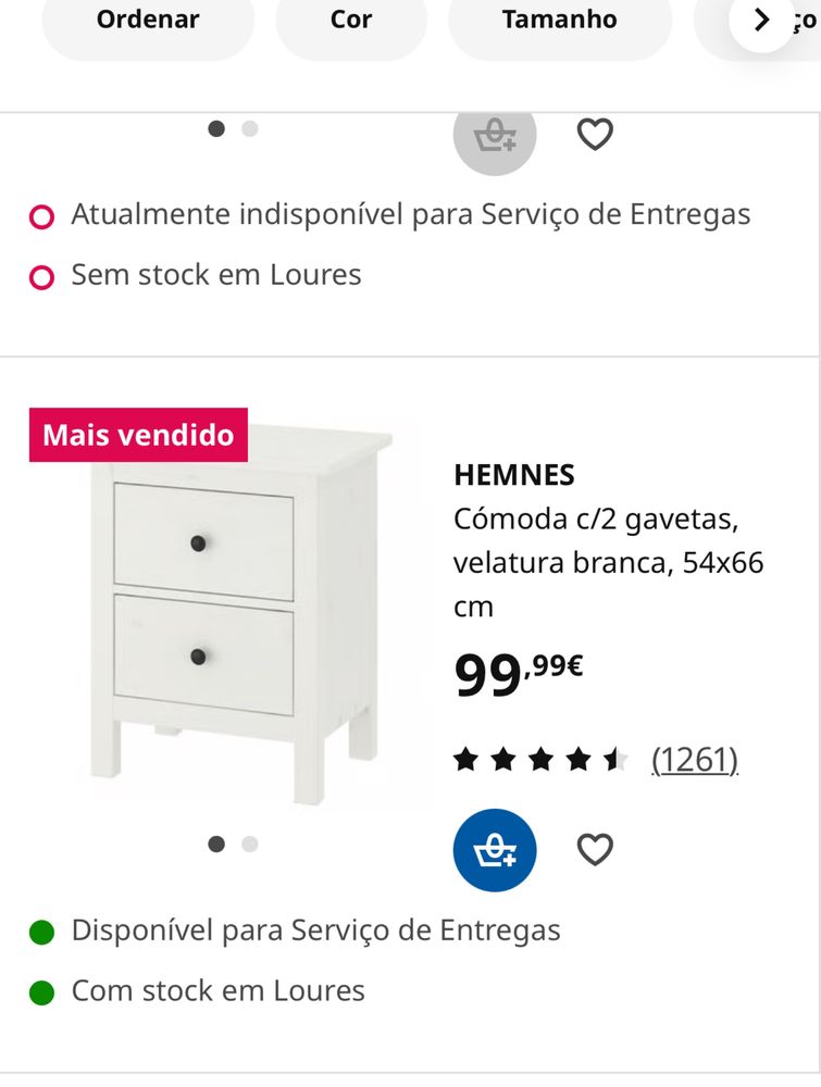 Mesa cabeceira IKEA
