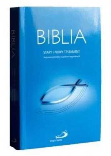 Biblia z rybką - niebieska z paginat. BR - praca zbiorowa