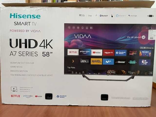 SmartTV HISENSE 58A72GQ (QLED - 58'' - 4K]