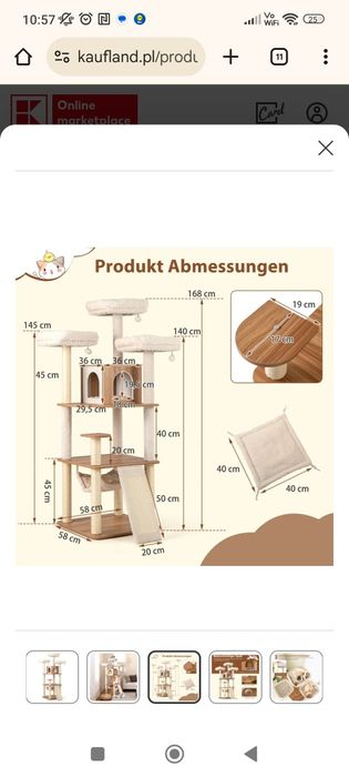 Drapak dla kota COSTWAY 168cm