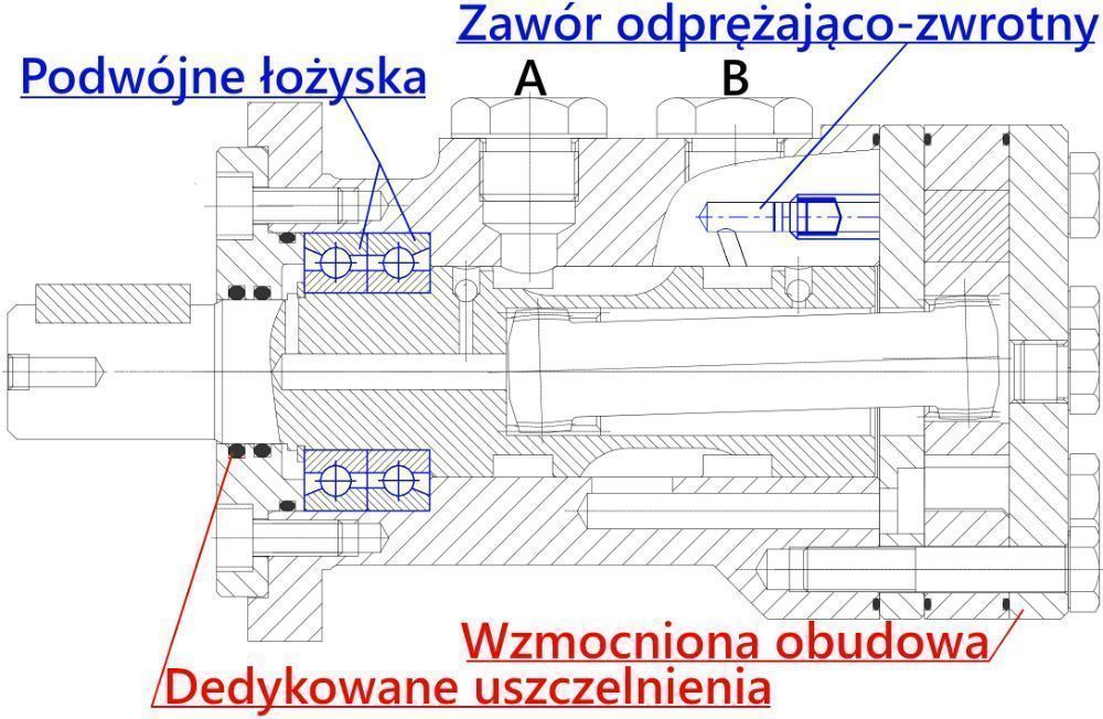 Silnik Hydrauliczny 200 cm3 GR3 MOCOWANIE TULEJA [7314]