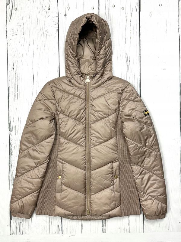 Barbour Miller Quilt Ocieplana Kurtka Damska Fibre Down Logo na Ramien
