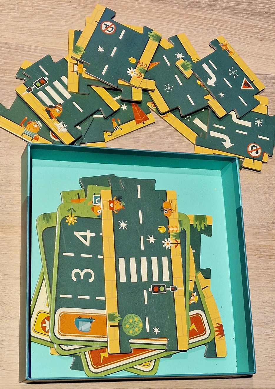Puzzle do budowy drogi, duże, 21 elementów