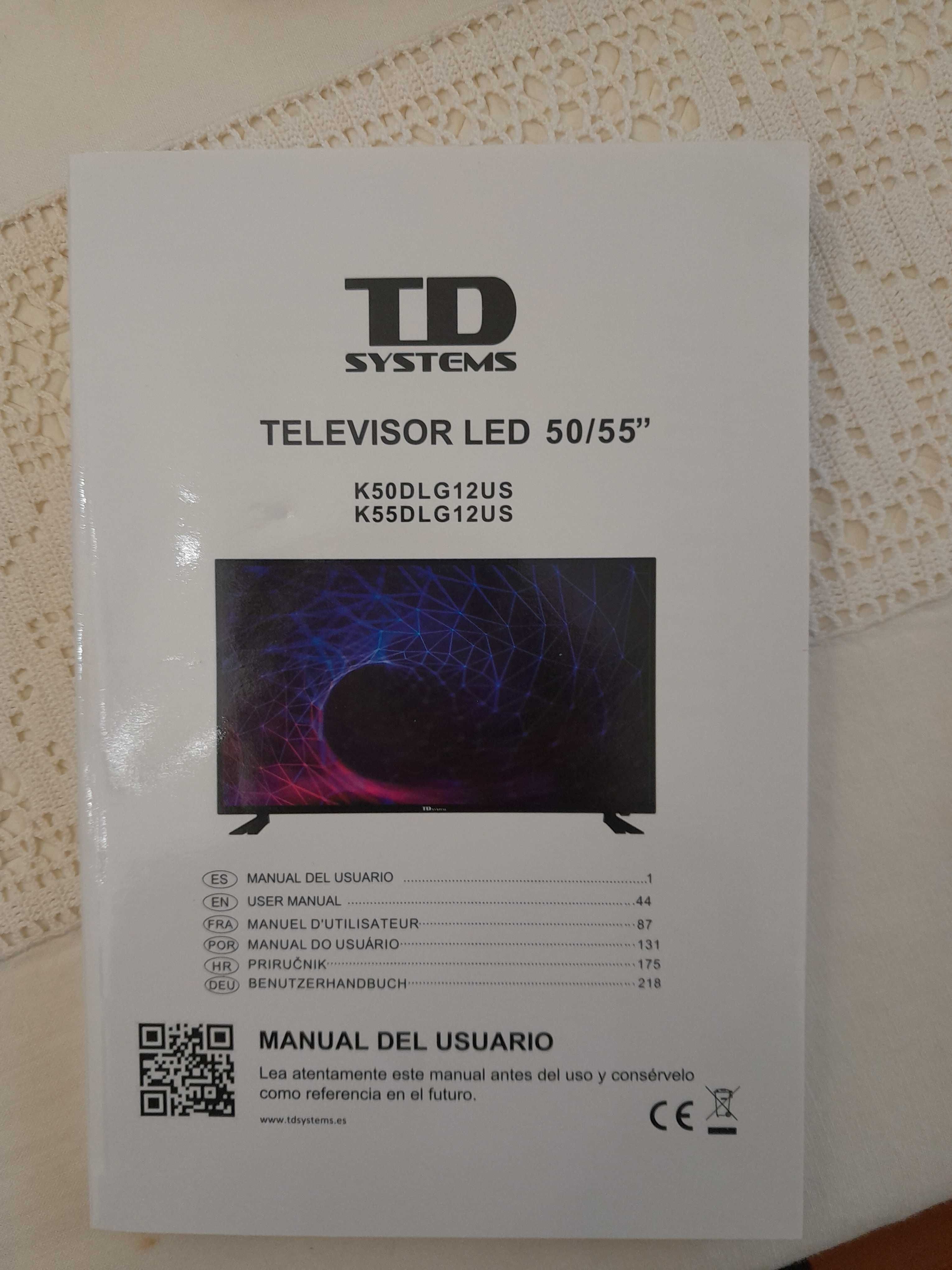 TV LED 139,7cm (55 polegadas) TD Systems, 4k UHD, Smart TV