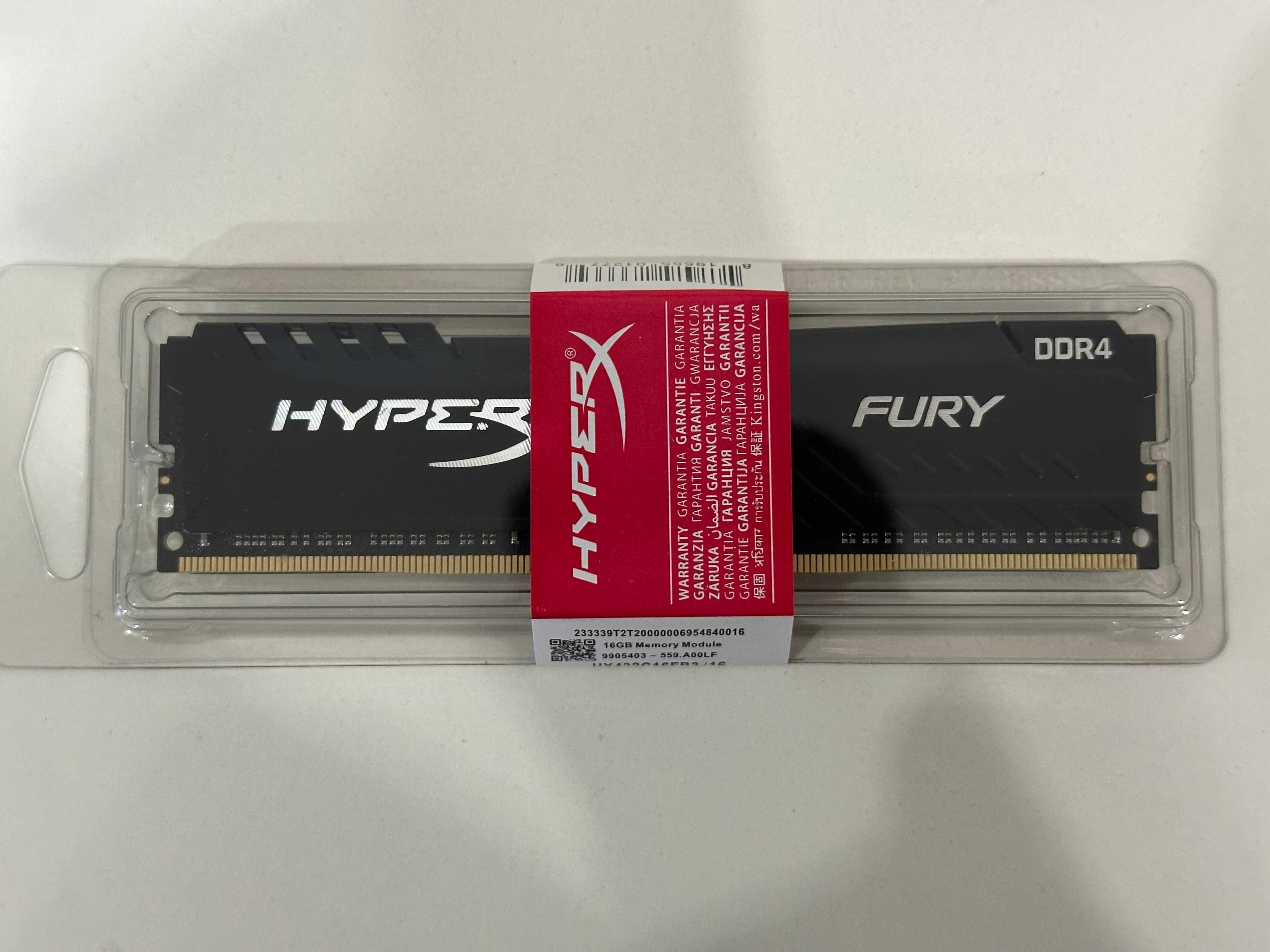 Оперативна пам'ять HyperX DDR4-3200 MHz 16GB PC4-25600 Fury Black
