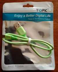 Новый кабель Topk- разъем Micro USB- для зарядки и передачи данных.