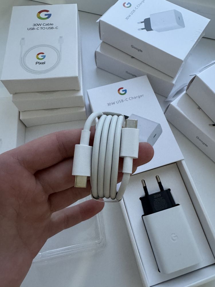 Быстрая 30W оригинальная зарядка google кабель и блок на гугл піксель