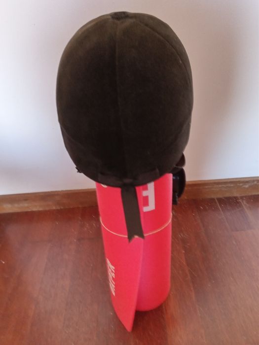 Capacete de equitação vintage.