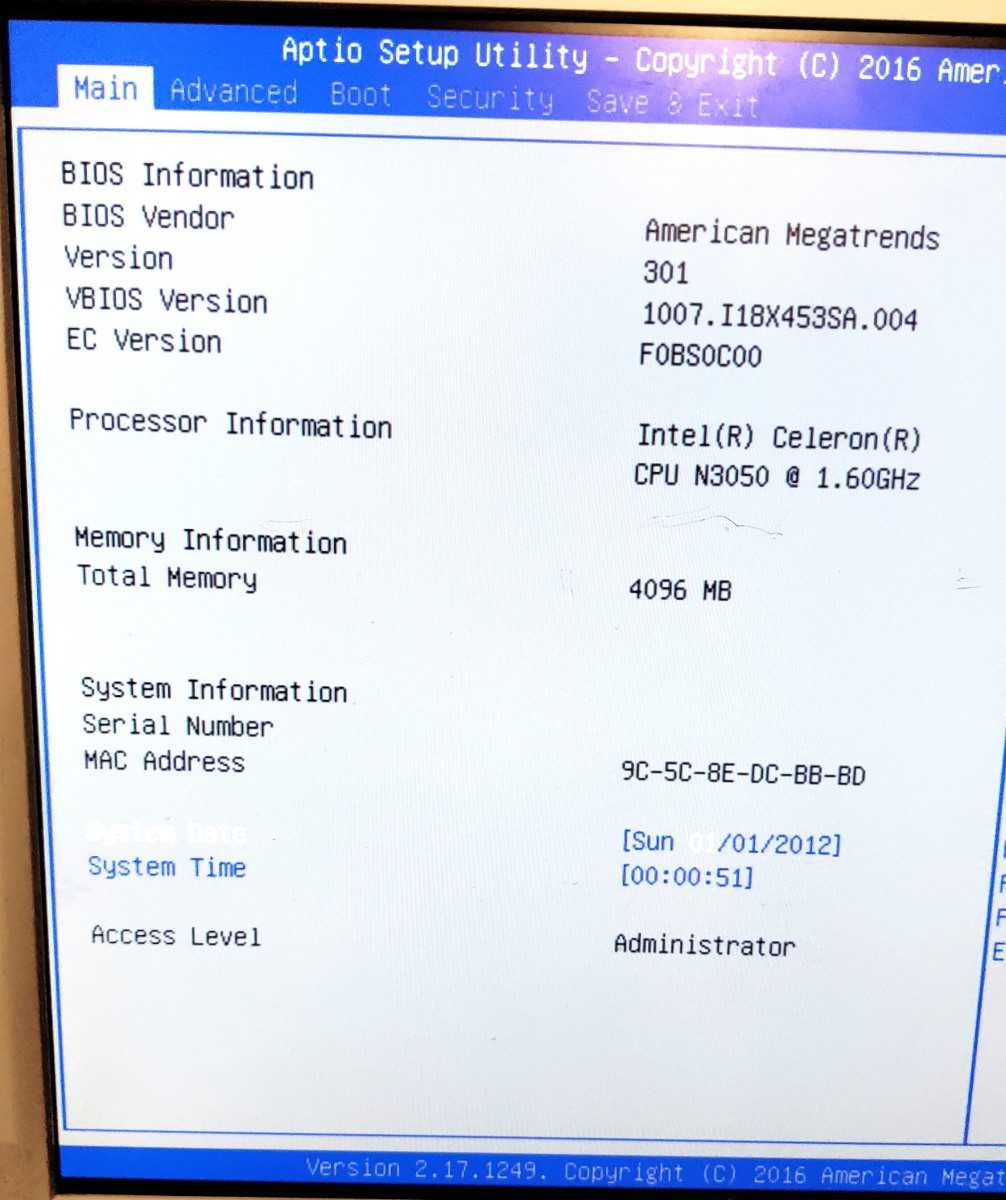 Motherboard ASUS X453SA onboard CPU Celeron N3050/N3150