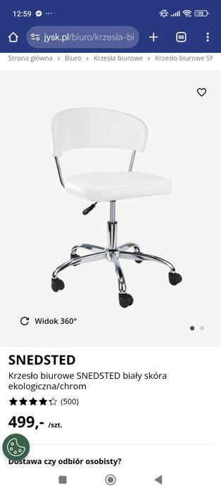 Krzesła biurowe dwie sztuki