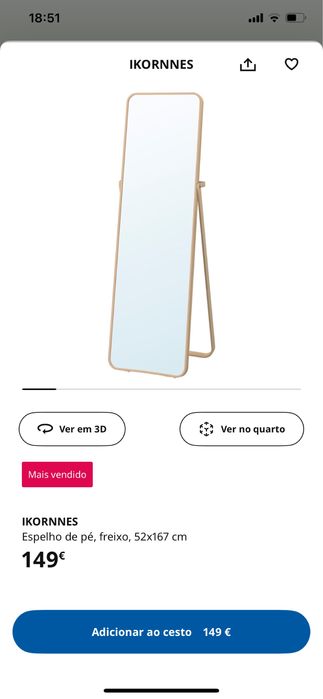 Espelho ikornnes ikea