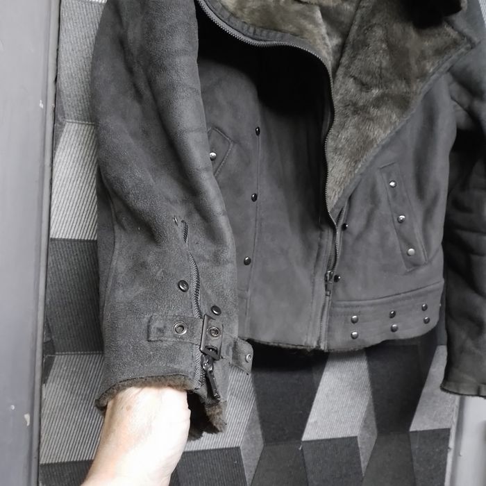 1=2Две.H&M. Зима осень лаковая.куртка-дубленка-шубка .44-48