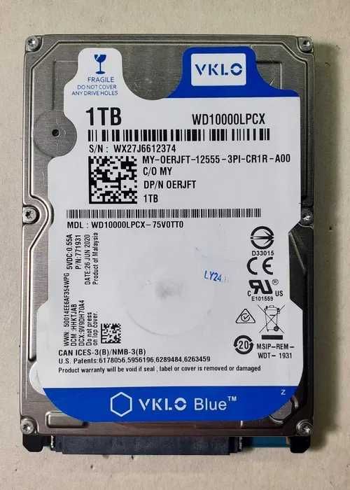 Жесткий диск HDD 1Tb Жорсткий диск SATA II 2.5" для ноутбука нетбука