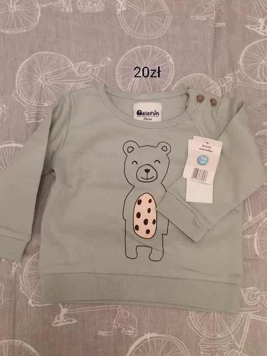 NOWE spodnie bluza sweter r74/80 5.10.15. newbie kappa elefun