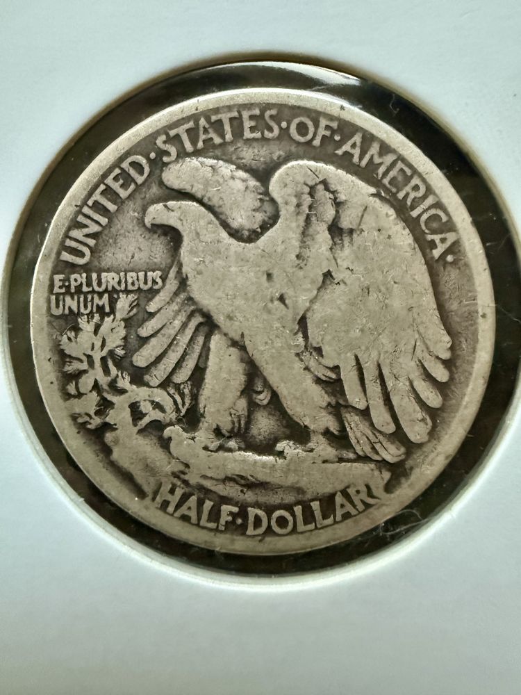 1/2 (pół dolara) 108 lat Srebro. $ Dolar