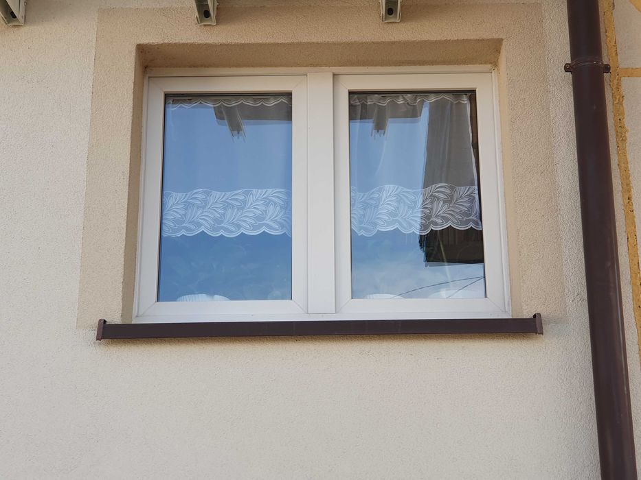 Okna drzwi balkonowe PCV białe 18szt  profil Rehau 2 szyby + rolety