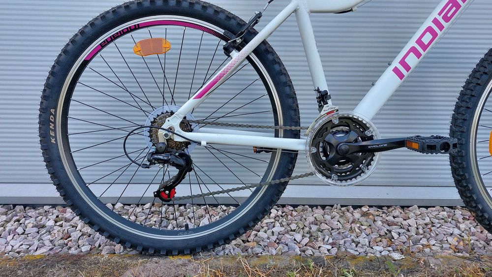 Rower MTB dla osoby 165 cm, INDIANA X-PULSER 1.6  26" biały