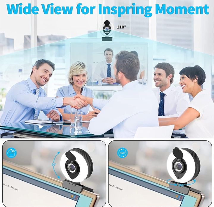 Kamera internetowa Tisoutec i statyw, kamera USB Full HD 1080P