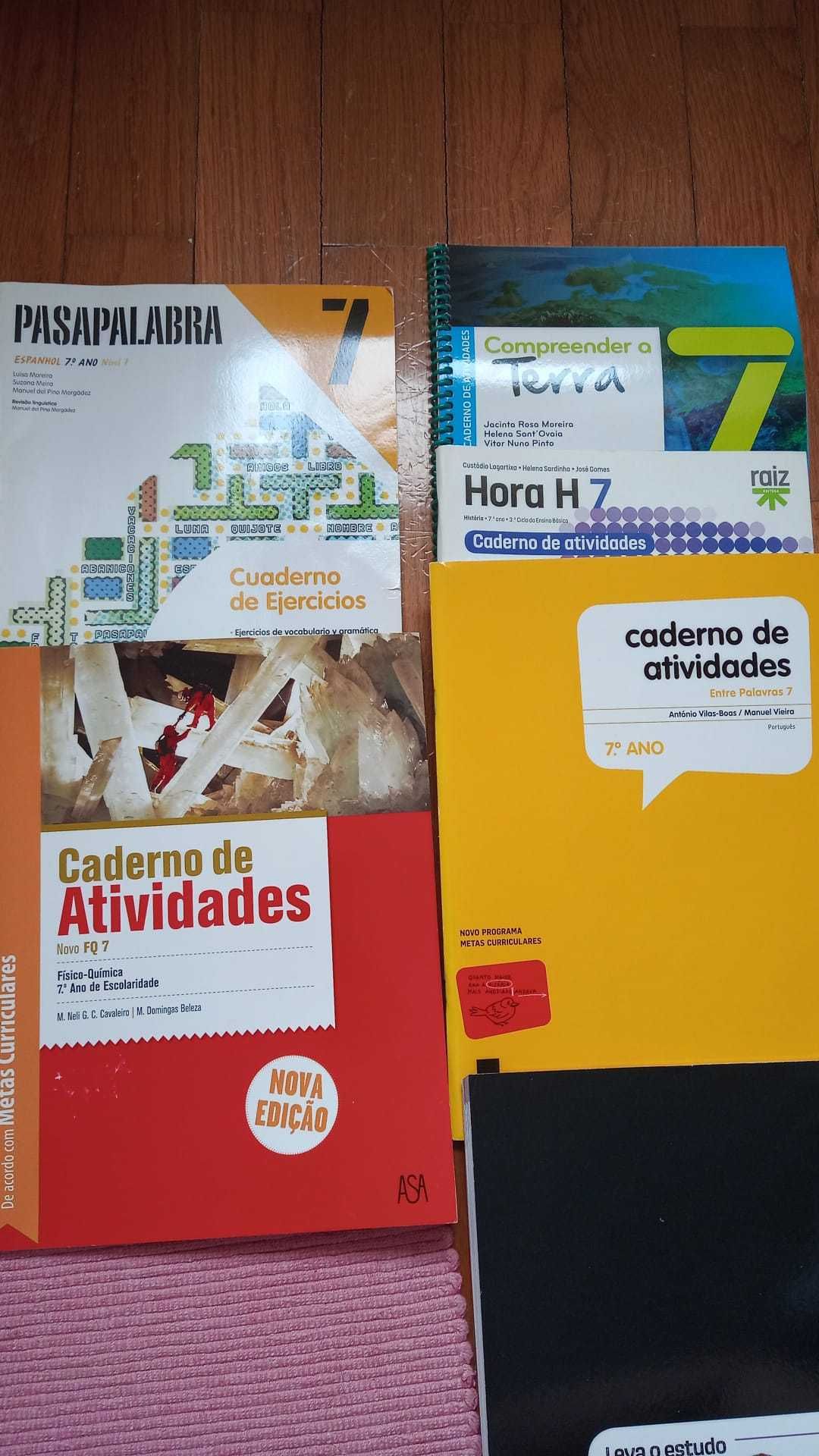 Cadernos de atividades 7º ano (excelente estado, como novos)