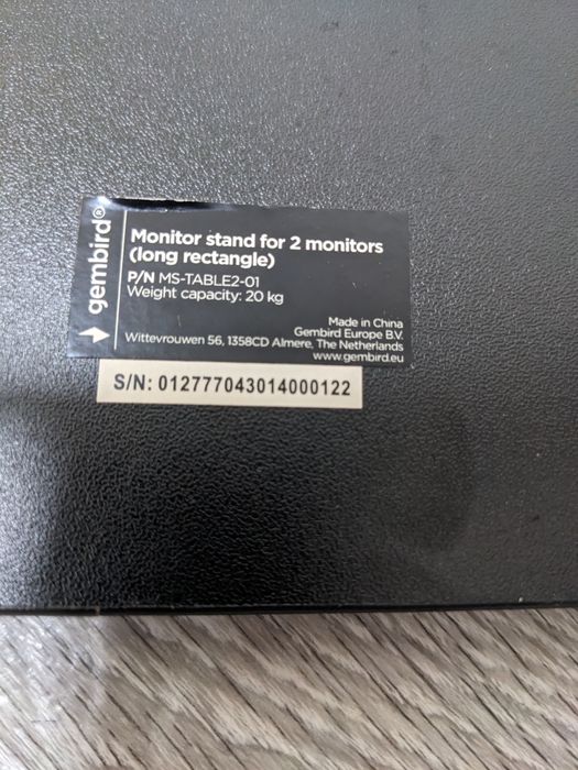 Підставка для монітора Gembird (MS-TABLE2-01) прямокутна