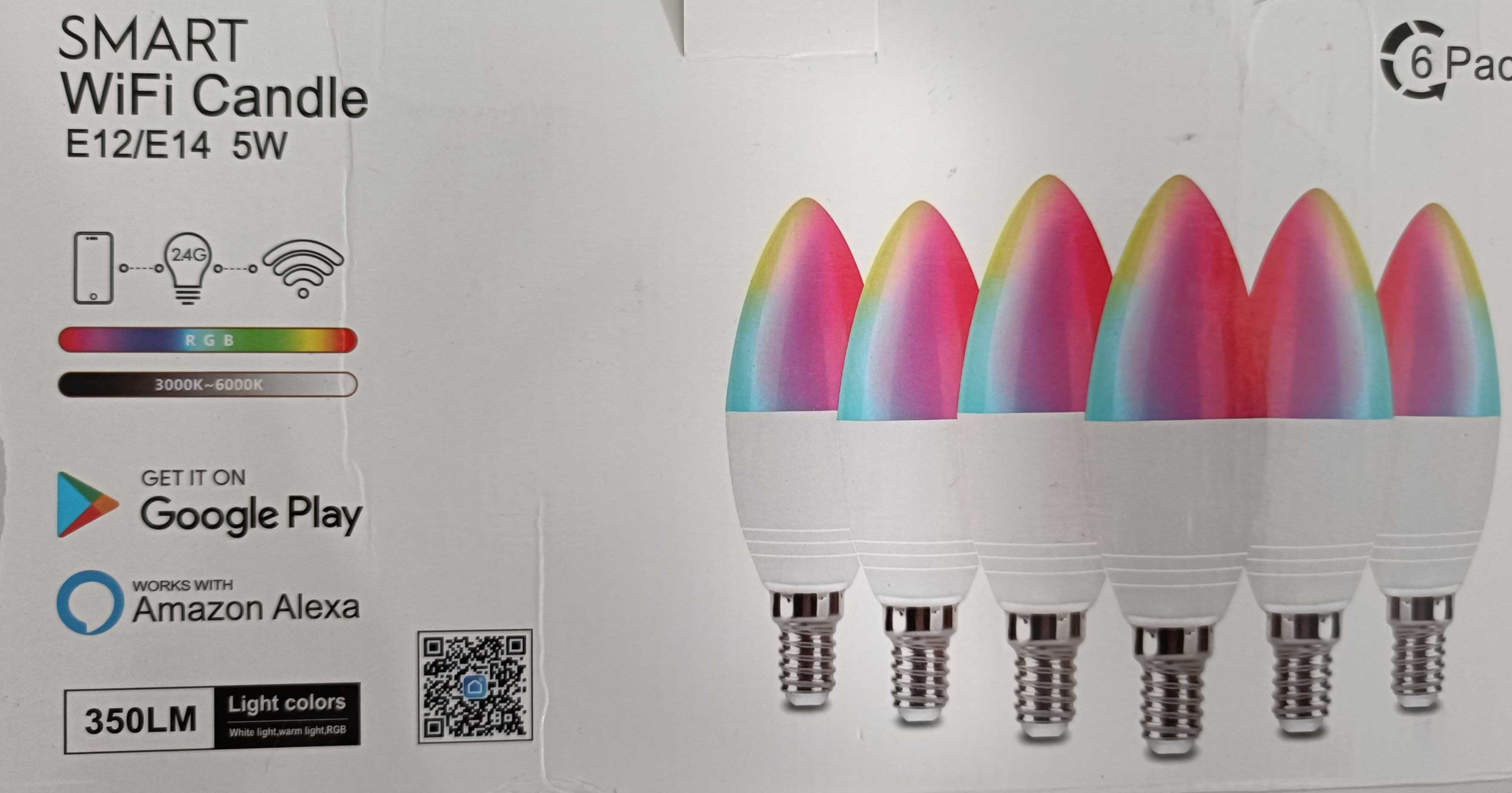 Żarówki Smart LED WiFi RGB E14